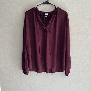 a new day Burgundy Women's Blouse